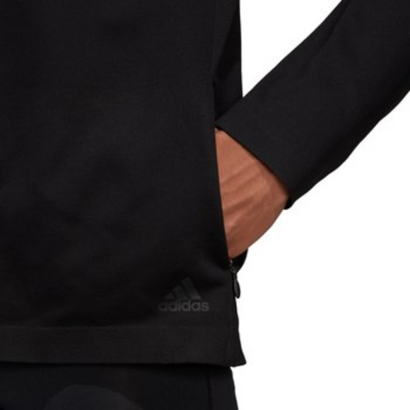 Adidas PHX Track Mens Running Jacket - Black - Picture 3 of 4